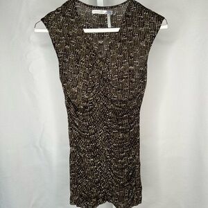 Classiques Entier Brown and Cream Textured Top